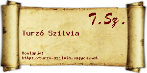 Turzó Szilvia névjegykártya
