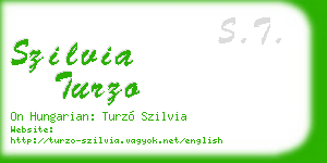 szilvia turzo business card