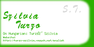 szilvia turzo business card
